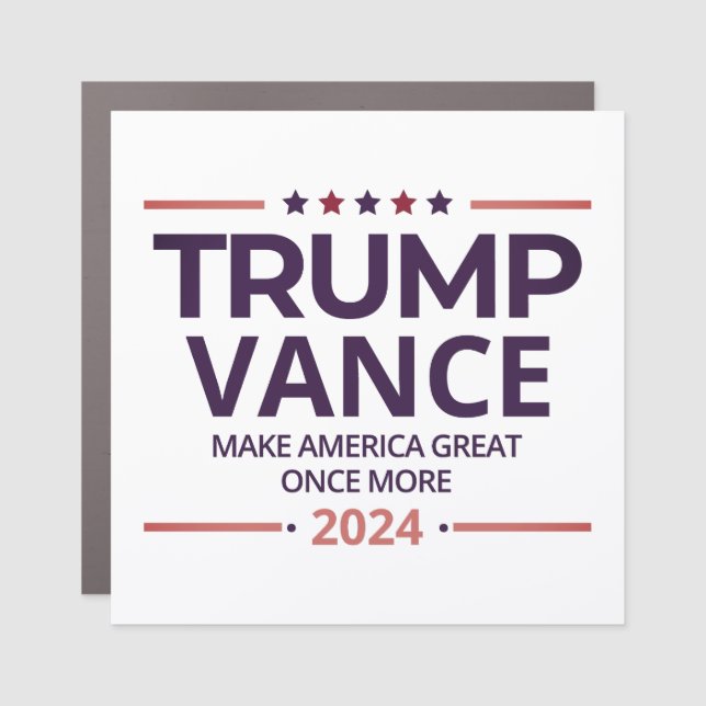 Trump Vance 2024 Make America Great Again Car Magnet (Front)