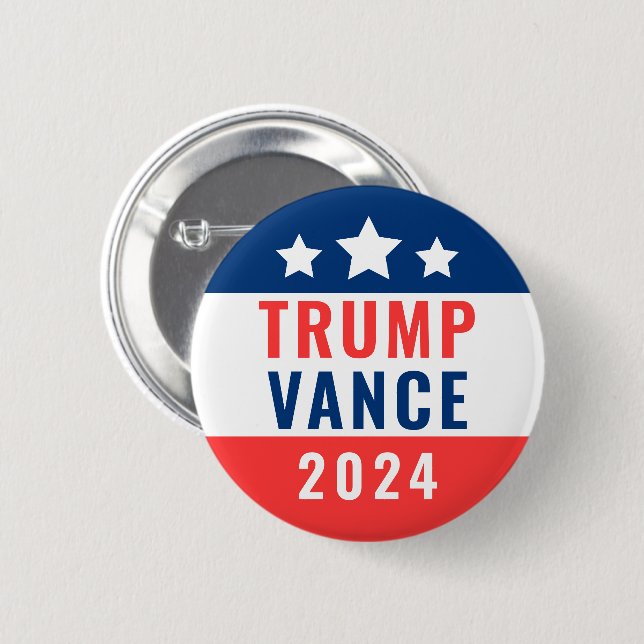 Trump Vance 2024 Make America Great Again Election Button (Front & Back)