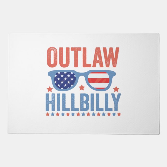 Trump Vance 2024 Outlaw Hillbilly Election   Doormat (Front)