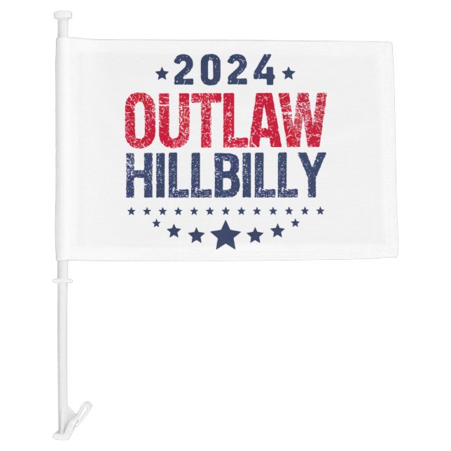Trump Vance 2024 Outlaw Hillbilly US Flag (Front)