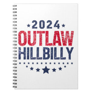 Trump Vance 2024 Outlaw Hillbilly US Flag Notebook