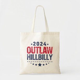 Trump Vance 2024 Outlaw Hillbilly US Flag Tote Bag