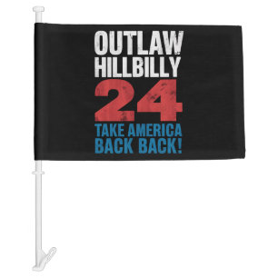 Trump Vance 2024 Outlaw Hillbilly US Flag Vintage