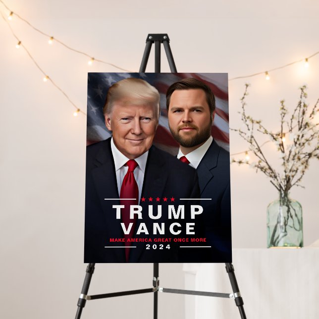 Trump Vance 2024 Political Campaign Foam Board (In Situ (Stand))