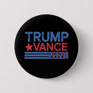 Trump Vance 2024 President 47 USA Vintage Button