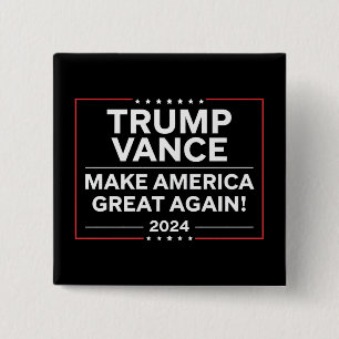 Trump Vance 2024 President JD Vance Vice MAGA Button