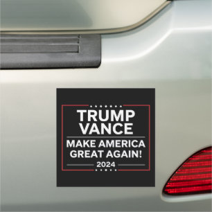 Trump Vance 2024 President JD Vance Vice MAGA Car Magnet