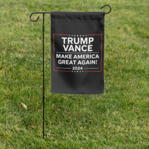 Trump Vance 2024 President JD Vance Vice MAGA Garden Flag