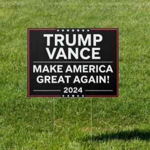 Trump Vance 2024 President JD Vance Vice MAGA Sign