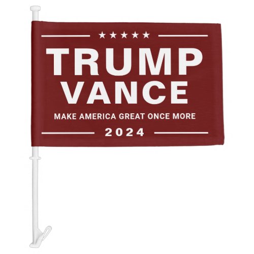 Trump Vance 2024 Presidential Campaign Car Flag