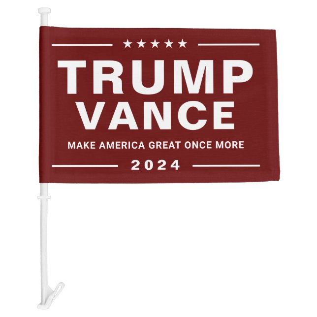 Trump Vance 2024 Presidential Campaign Car Flag (Front)
