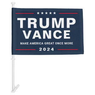 Trump Vance 2024 Presidential Campaign Car Flag