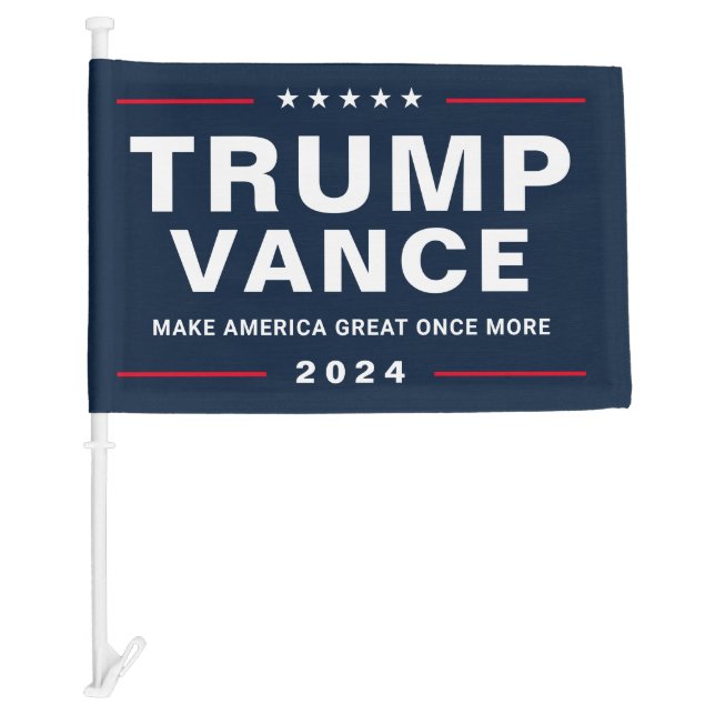 Trump Vance 2024 Presidential Campaign Car Flag (Front)