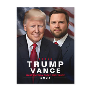 Trump Vance 2024 Presidential Campaign    Postcard