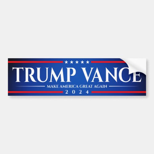 Trump Vance 2024 pro trump election Bumper Sticker