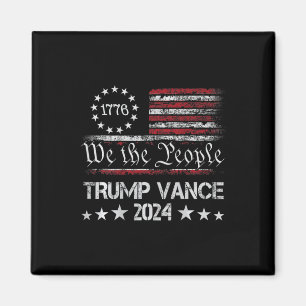 Trump Vance 2024 Retro Stripe Trump Jd Vance (on B Magnet