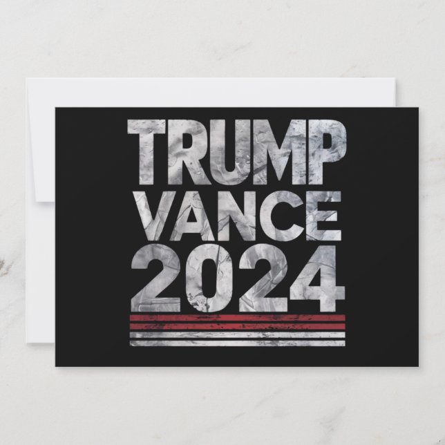 Trump Vance 2024 Retro Vintage US Election Invitation (Front)