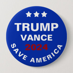 Trump Vance 2024 Save America Button