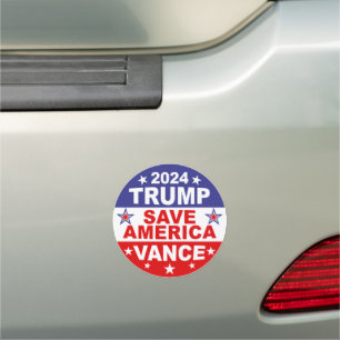 TRUMP VANCE 2024 SAVE AMERICA CAR MAGNET