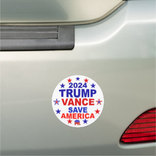 Trump Vance 2024 Save America Car Magnet