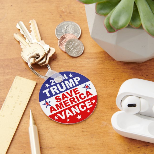 TRUMP VANCE 2024 SAVE AMERICA KEYCHAIN (Desk)