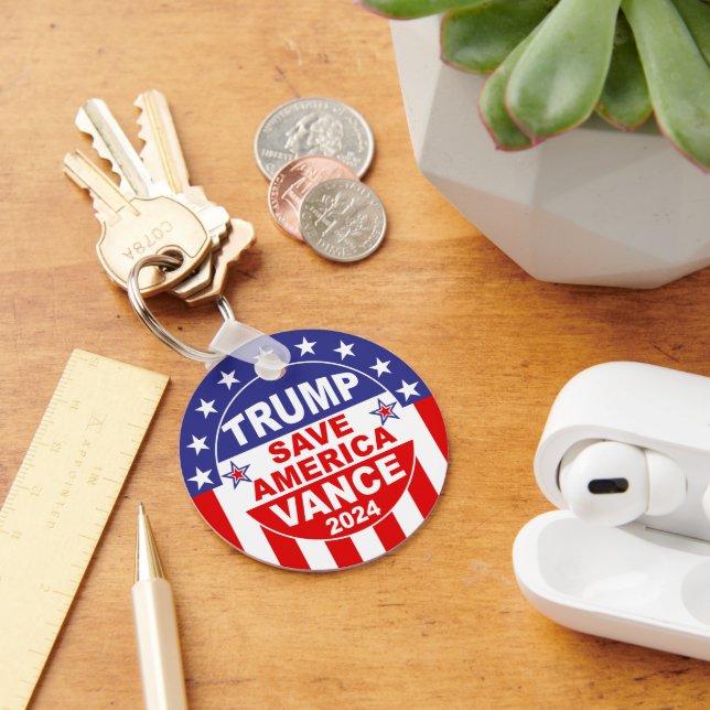 TRUMP VANCE 2024 SAVE AMERICA KEYCHAIN (Desk)