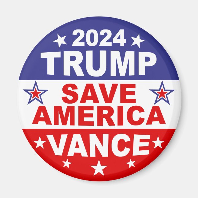 TRUMP VANCE 2024 SAVE AMERICA MAGNET (Front)