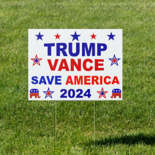 Trump Vance 2024 Save America Sign