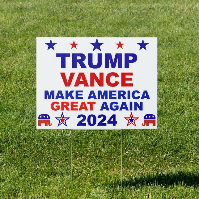 Trump Vance 2024 Sign (Insitu)