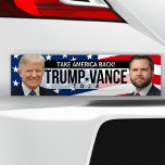 Trump Vance 2024 Take America Back Quote Photo Bumper Sticker