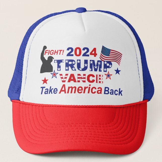 TRUMP VANCE 2024 TRUCKER HAT (Front)