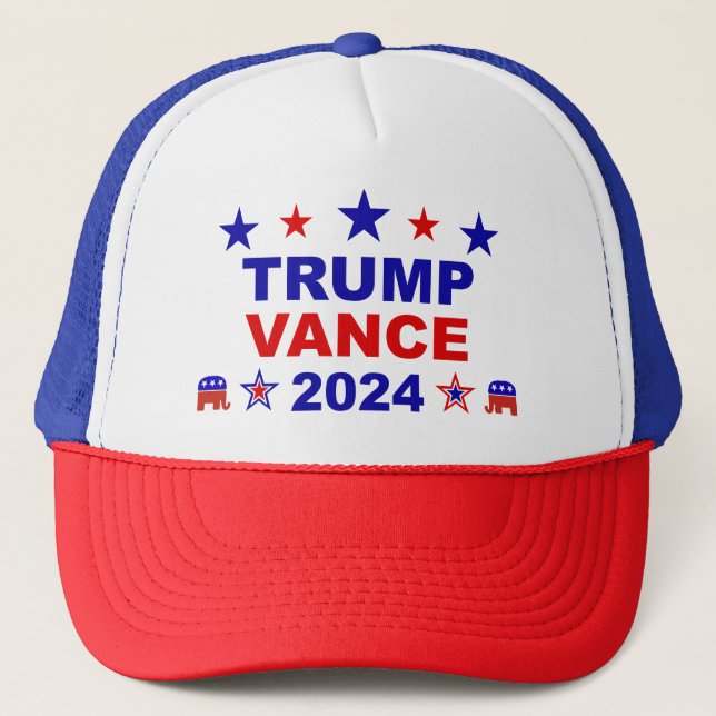 Trump Vance 2024 Trucker Hat (Front)
