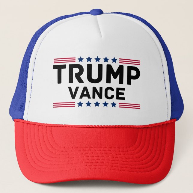 Trump Vance 2024 Trump Support Election Gift Trucker Hat (Front)