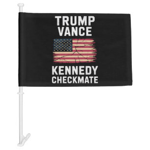 Trump Vance 2024 Trump Vance Kennedy Checkmate Car Flag