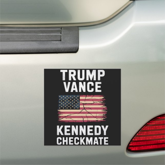 Trump Vance 2024 Trump Vance Kennedy Checkmate Car Magnet (In Situ)