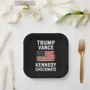 Trump Vance 2024 Trump Vance Kennedy Checkmate Paper Plates