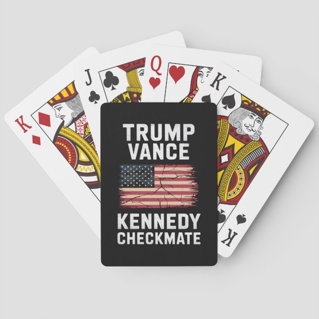 Trump Vance 2024 Trump Vance Kennedy Checkmate Poker Cards (Back)