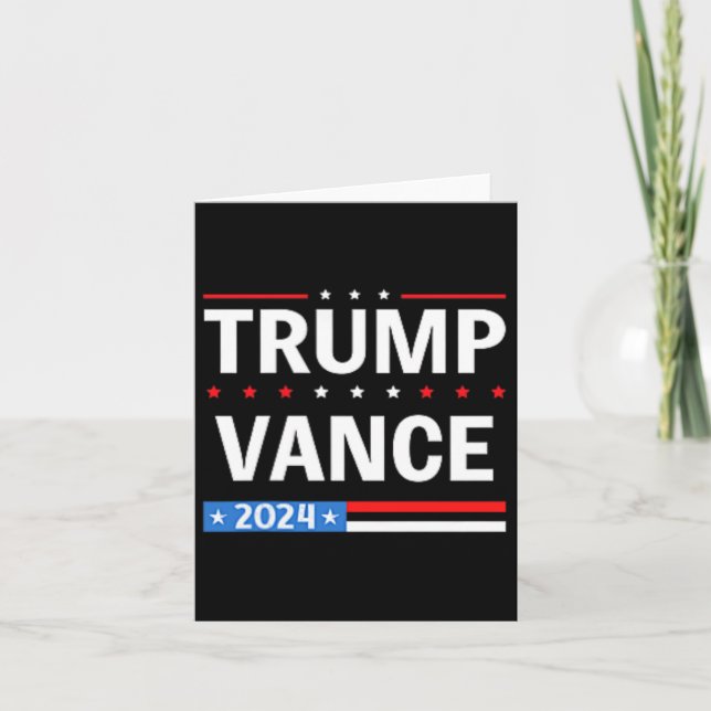 Trump Vance 2024 Vice President America Flag Vote  Card (Front)
