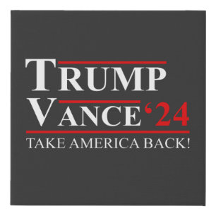 Trump Vance 2024 Vice President VP Trump 2024 Faux Canvas Print