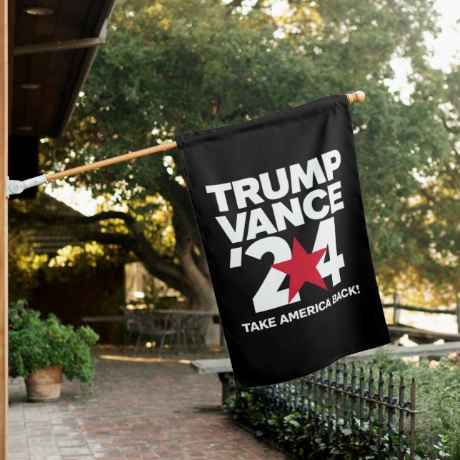 Trump Vance 2024 Vote Trump 2024 Election House Flag (In SItu)