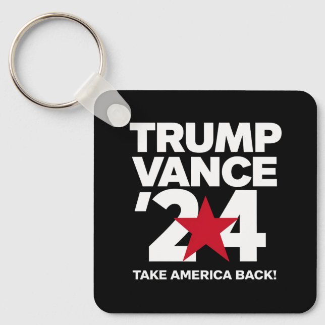 Trump Vance 2024 Vote Trump 2024 Election Keychain (Front)