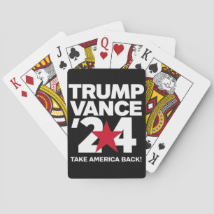 Trump Vance 2024 Vote Trump 2024 Election Poker Cards