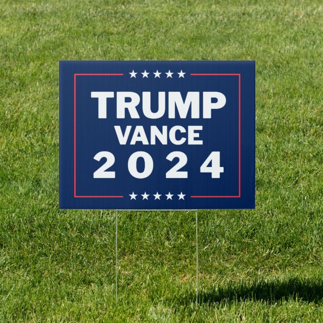 Trump Vance 2024 Yard Sign (Insitu)