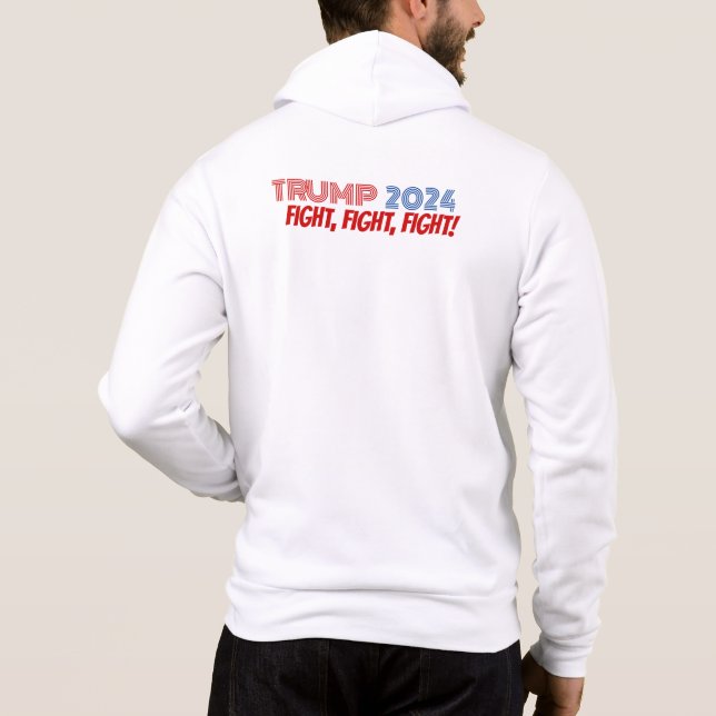 TRUMP VANCE 2024 ZIP HOODIE (2 -SIDED) - WHITE (Back)