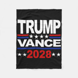 Trump Vance 2028 Republican Third Term President Fleece Blanket
