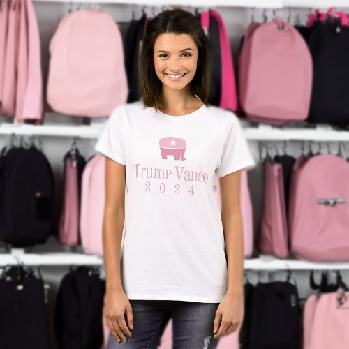 Trump Vance 24 Cute Elephant Women for Trump JD VP T_Shirt