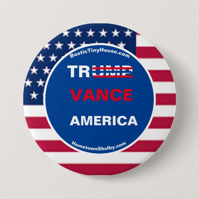 TRUMP VANCE AMERICA BUTTON (Front)