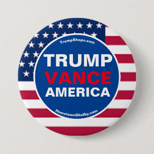 TRUMP VANCE AMERICA BUTTON