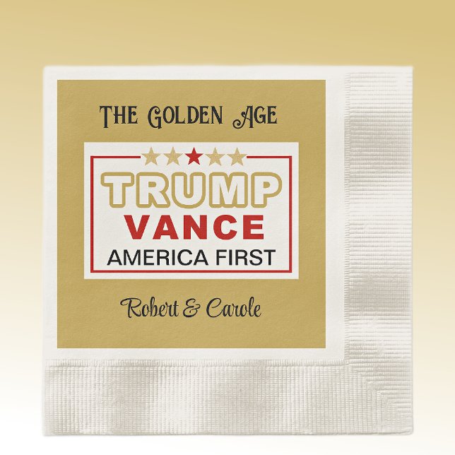 Trump-Vance America First Party Cocktail Napkins (Creator Uploaded)