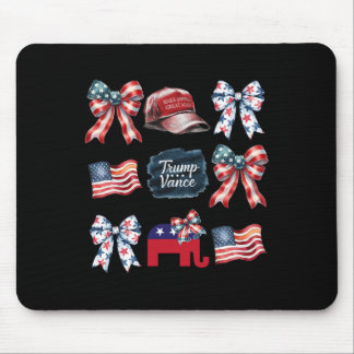 Trump Vance Bow Coquette Vote Presidential 2025 El Mouse Pad